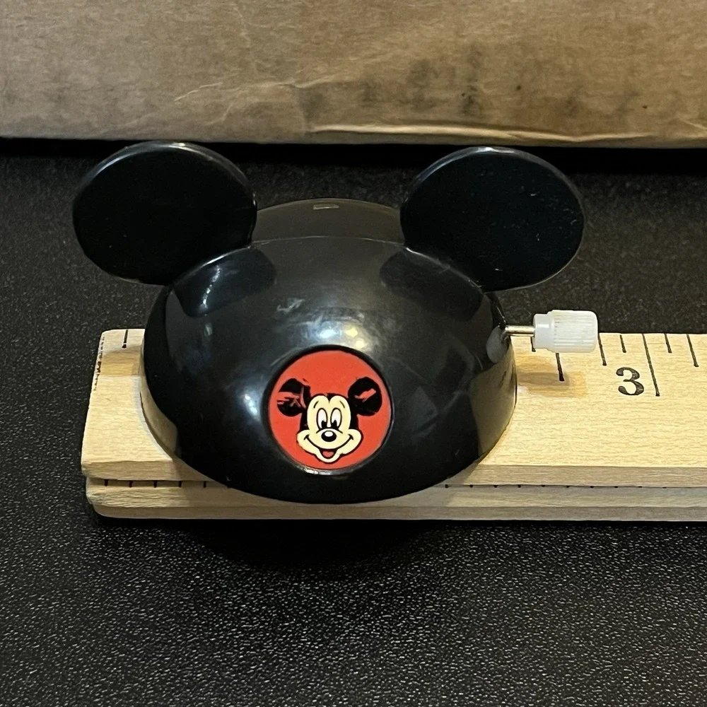 Disney Wind-Up Mickey Mouse Club Ears Mouseketeers 1990's Rolling Toy Vintage